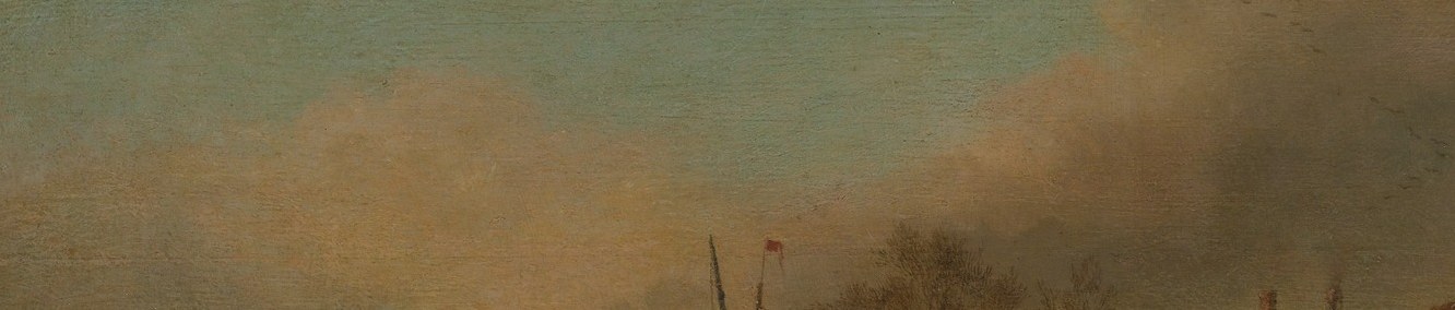 The only warmth is in the brick, and that low band of amber sky.