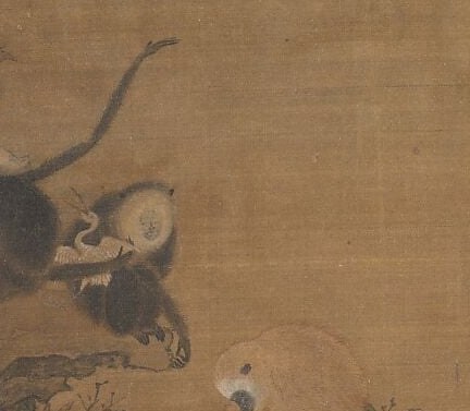 Another gibbon reaches in, targeting a fledgling.