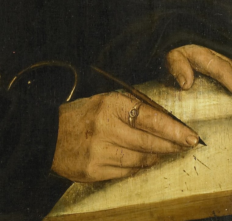 His right hand, veins, bones, every hour he wrote.