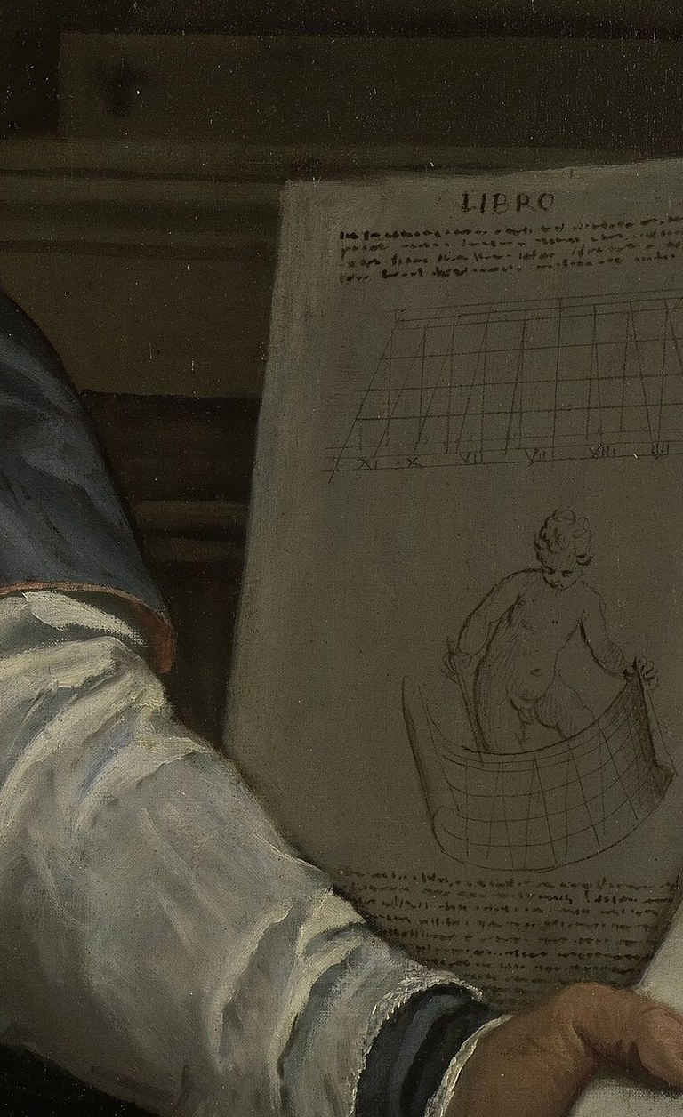 The standing book. He wrote it, a treatise on perspective.