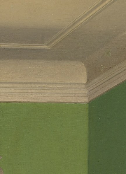 Busts, papers, a lamp, a merchant who collected art, not just money.