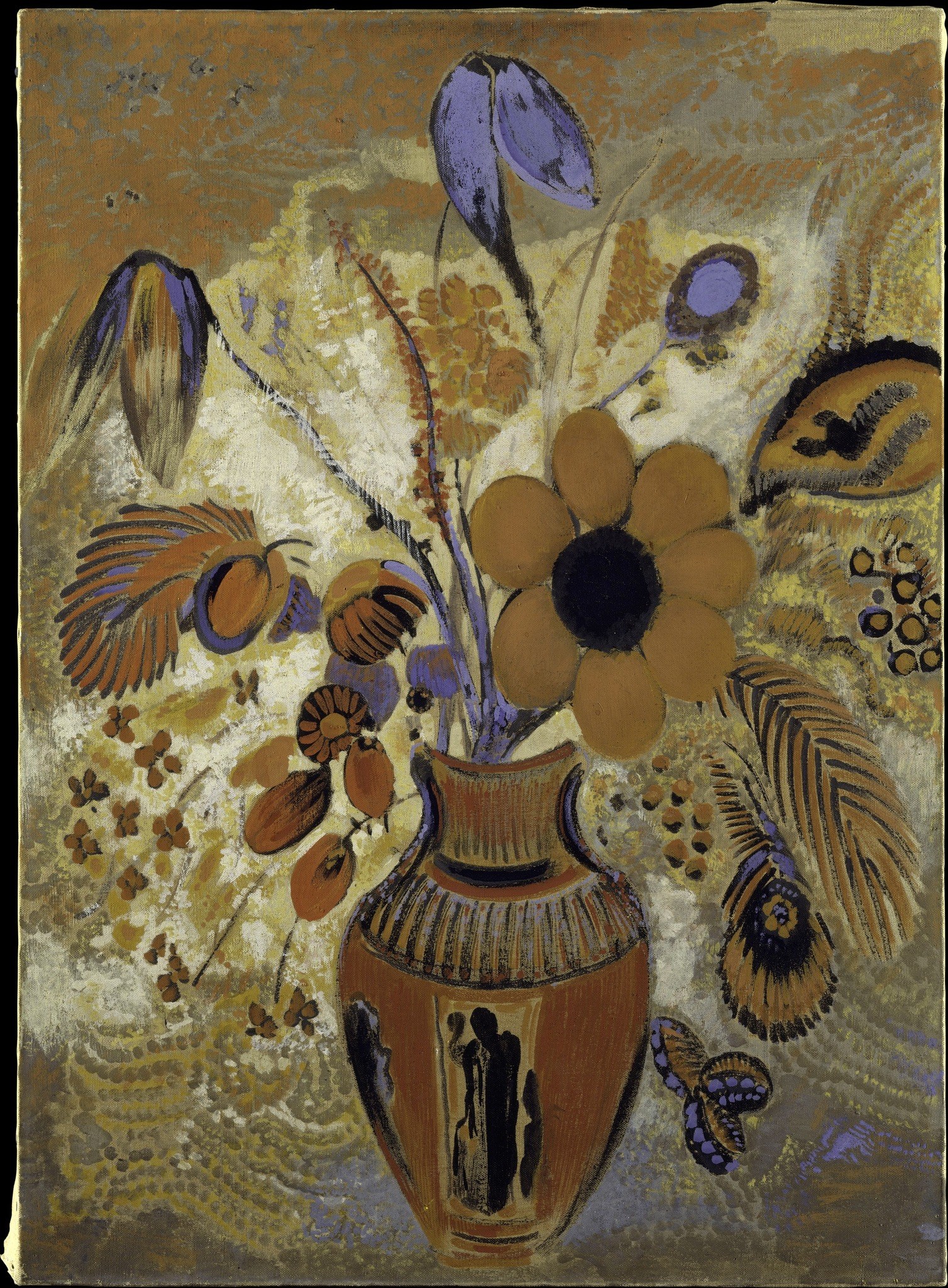 He achieved this dreamlike texture with tempera paint.