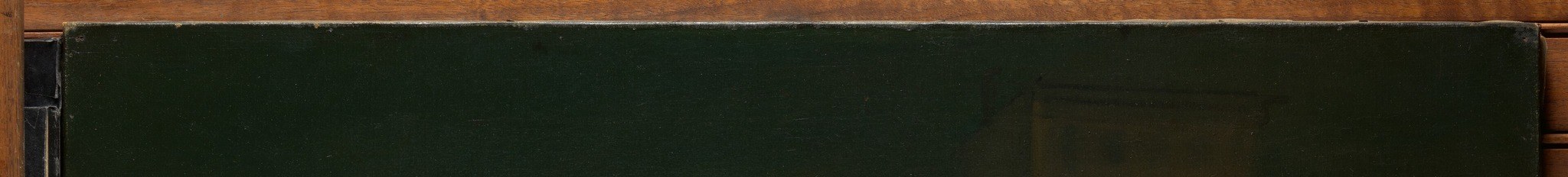 Myers uses almost no sky , the tent and rooftops press upward to the frame's edge, amplifying urban density and the lack of open space.