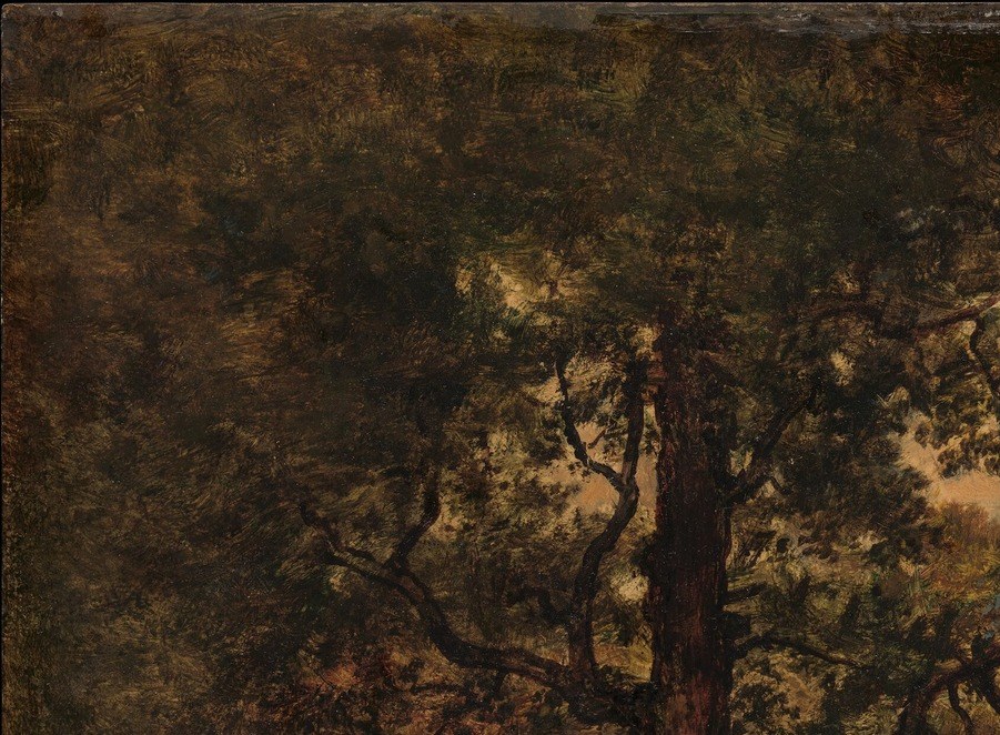 The artist built this forest from many layers.