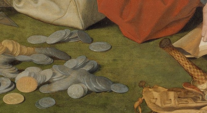 This abundance of money warns viewers against greed.