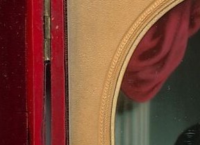It is a watercolor, painted on ivory.