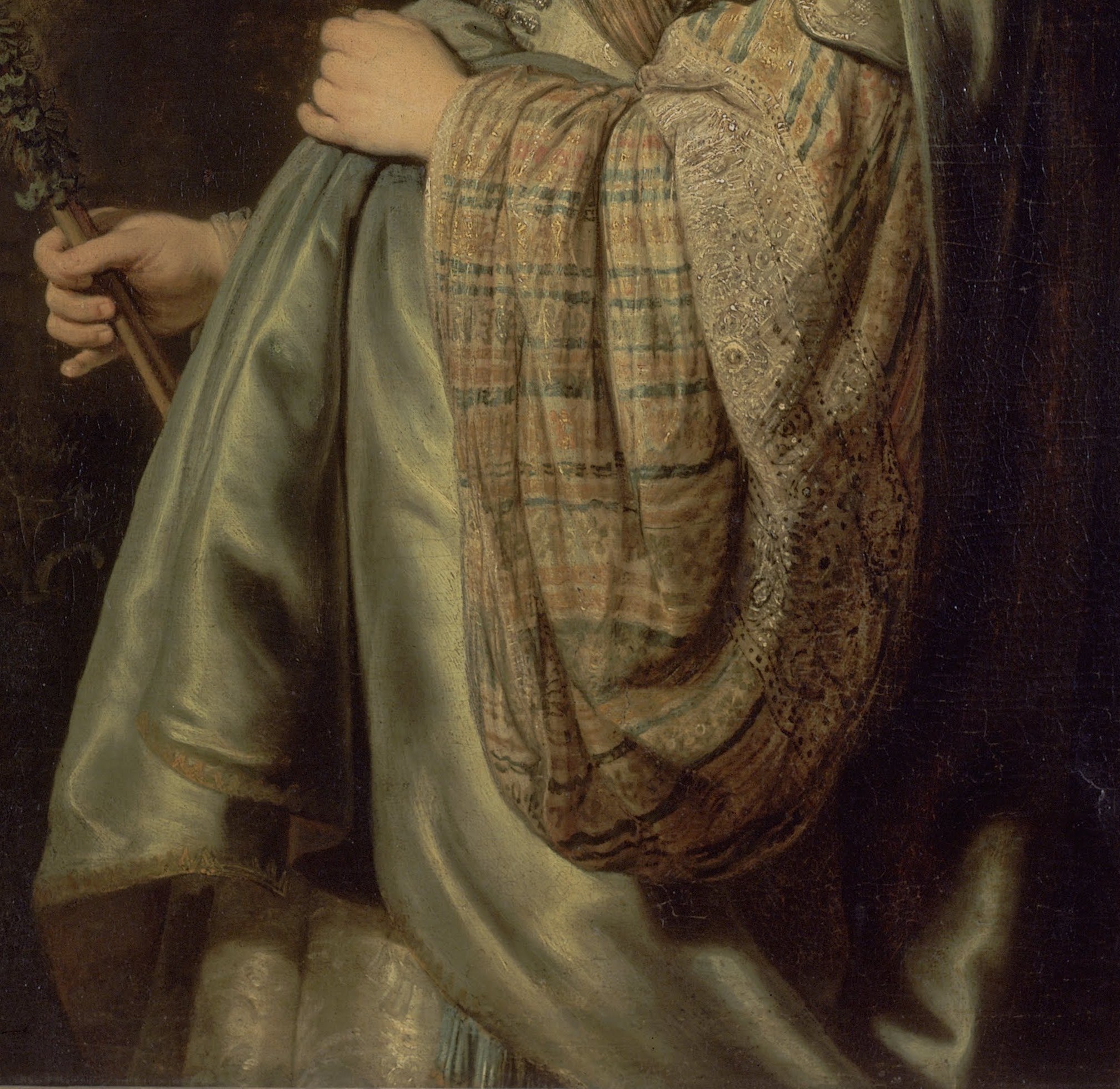 But the true subject is how light plays on fabric.