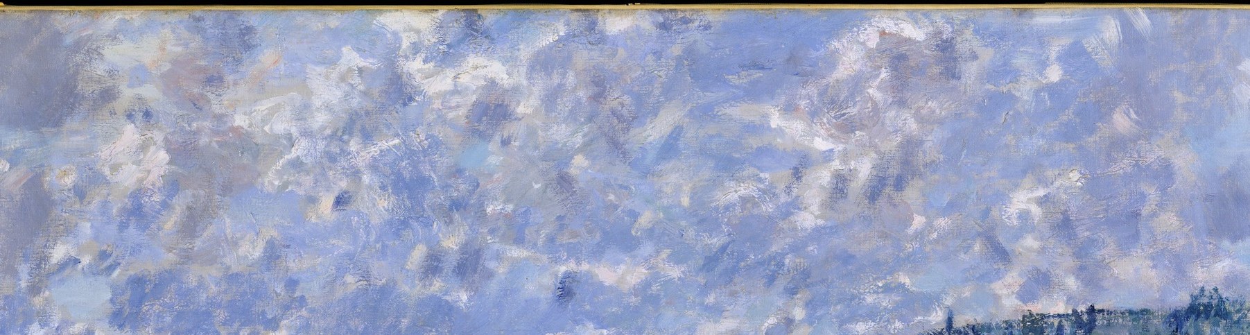 Notice how the clouds fill the sky, pressing down low.