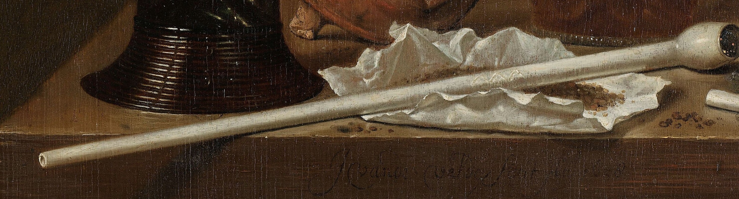 Look at this pipe on crumpled paper.