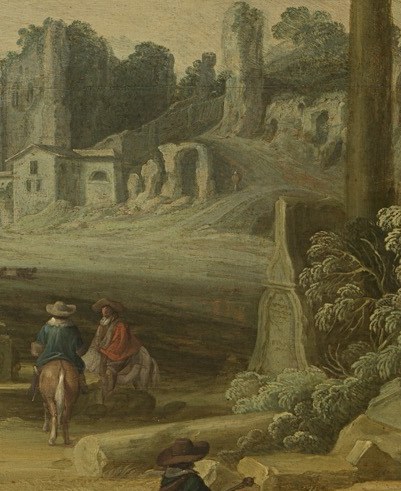 The temple columns on the right. Reduced to broken stone.