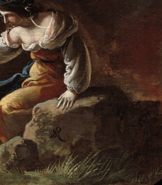 Here, a woman fights a swarm of grotesque creatures.
