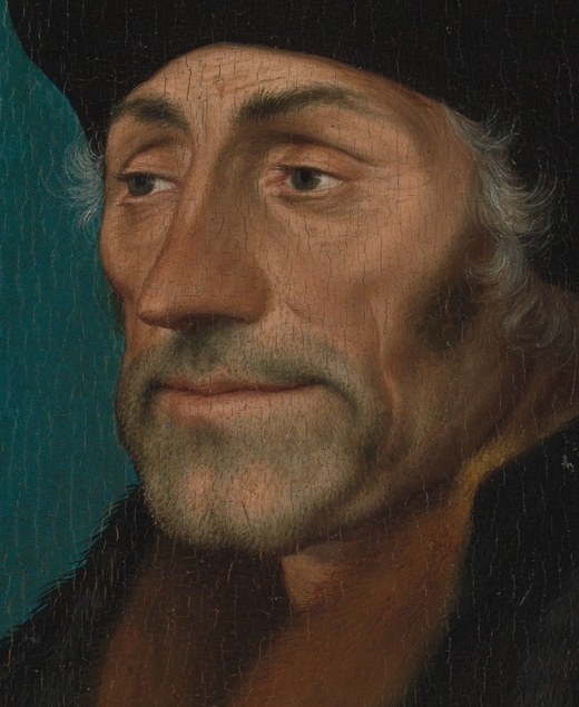 The scholar's face looks directly at you.