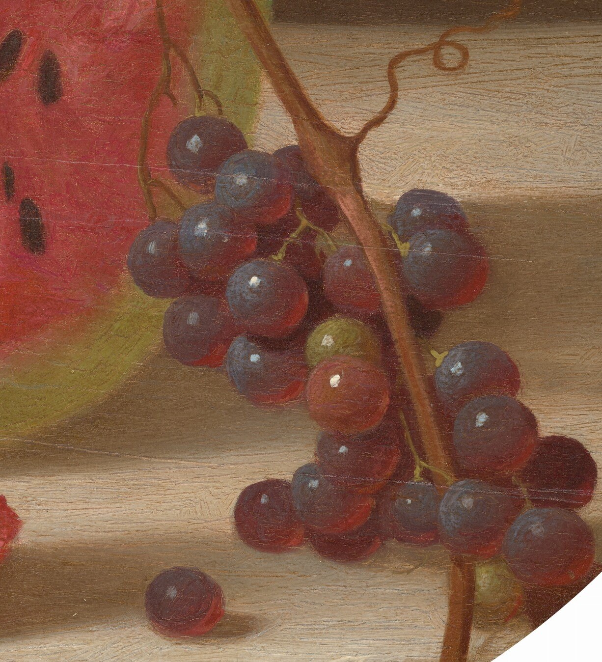 Look at the grapes. They seem to almost burst with light.