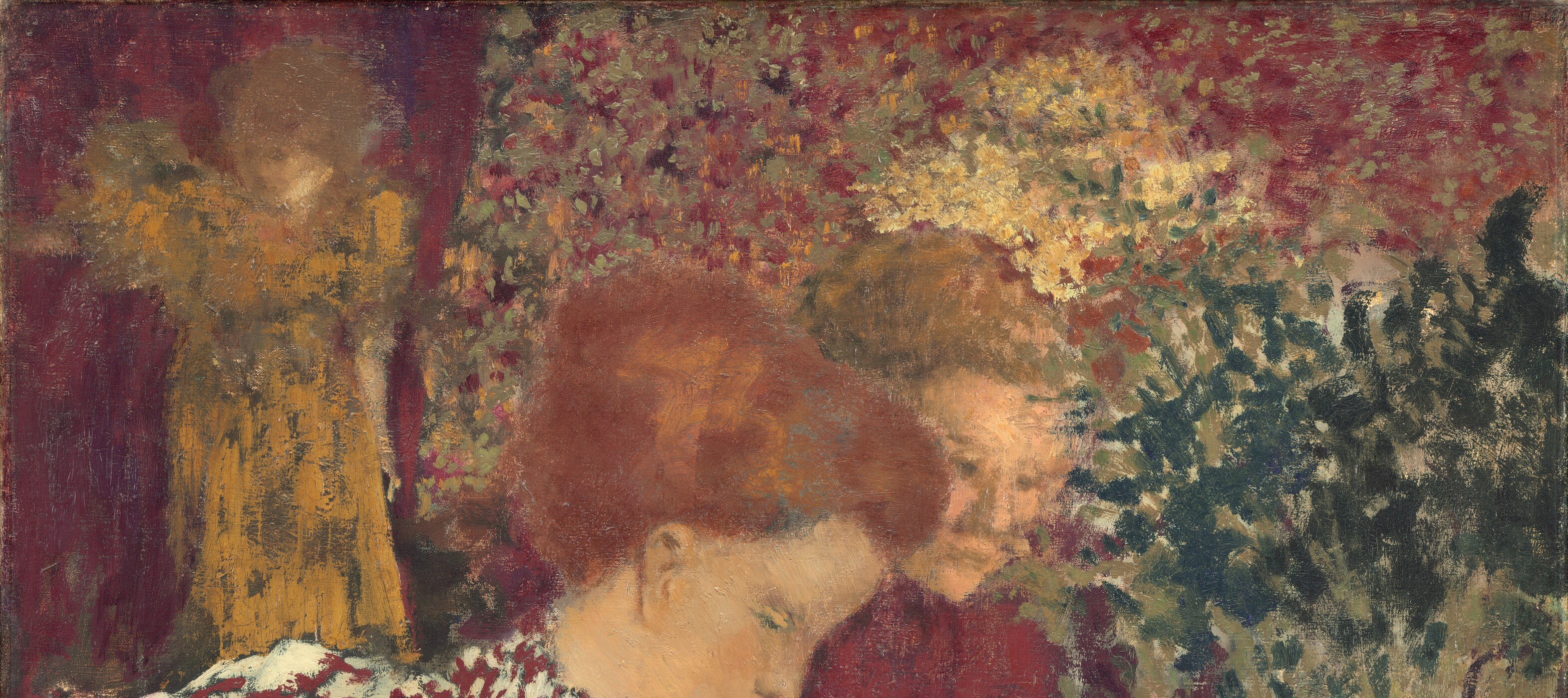 Vuillard often used bold colors and flattened forms, inspired by Japanese prints.