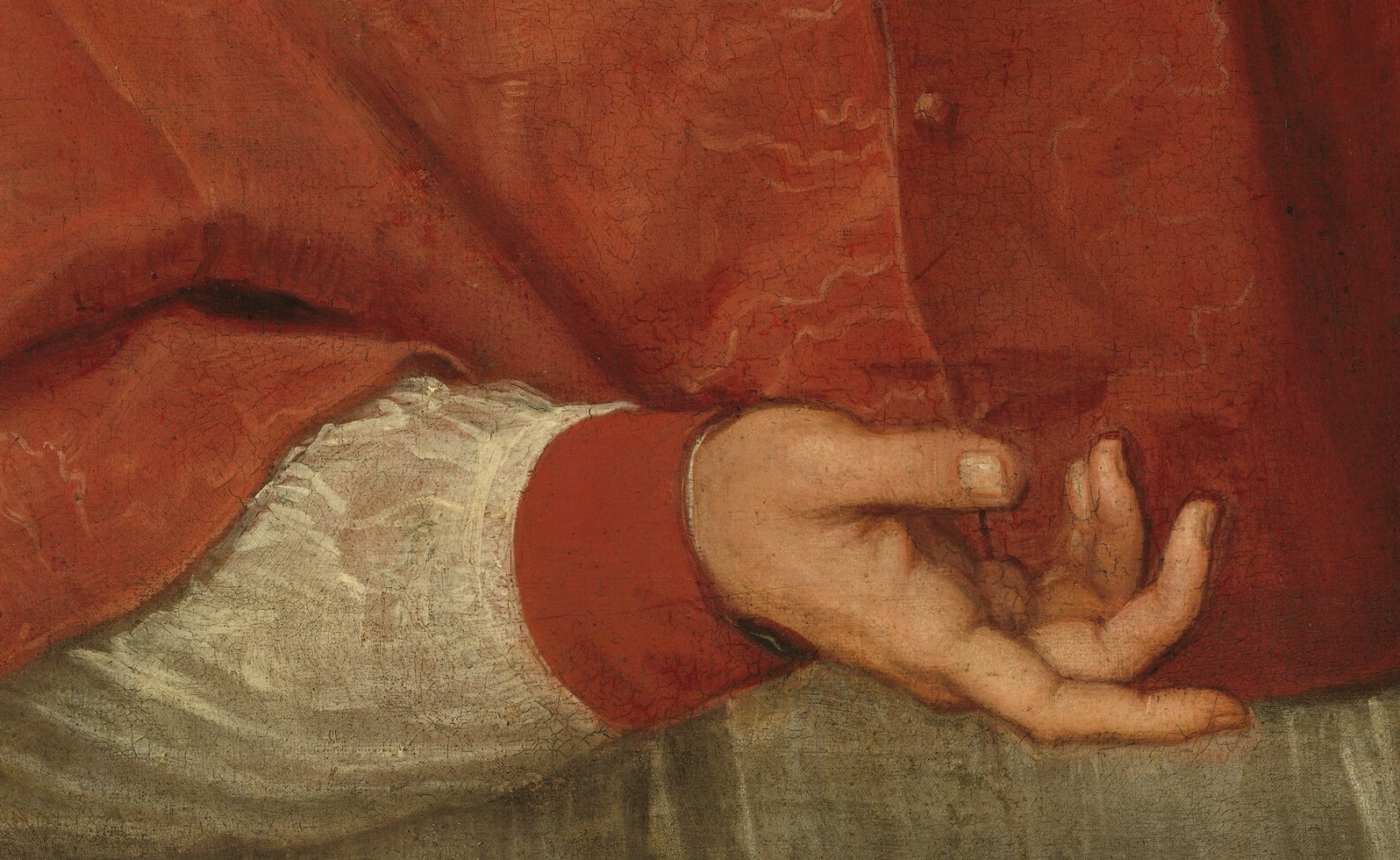 Titian gives him the dignity of a lifetime, not the stiffness of an office.