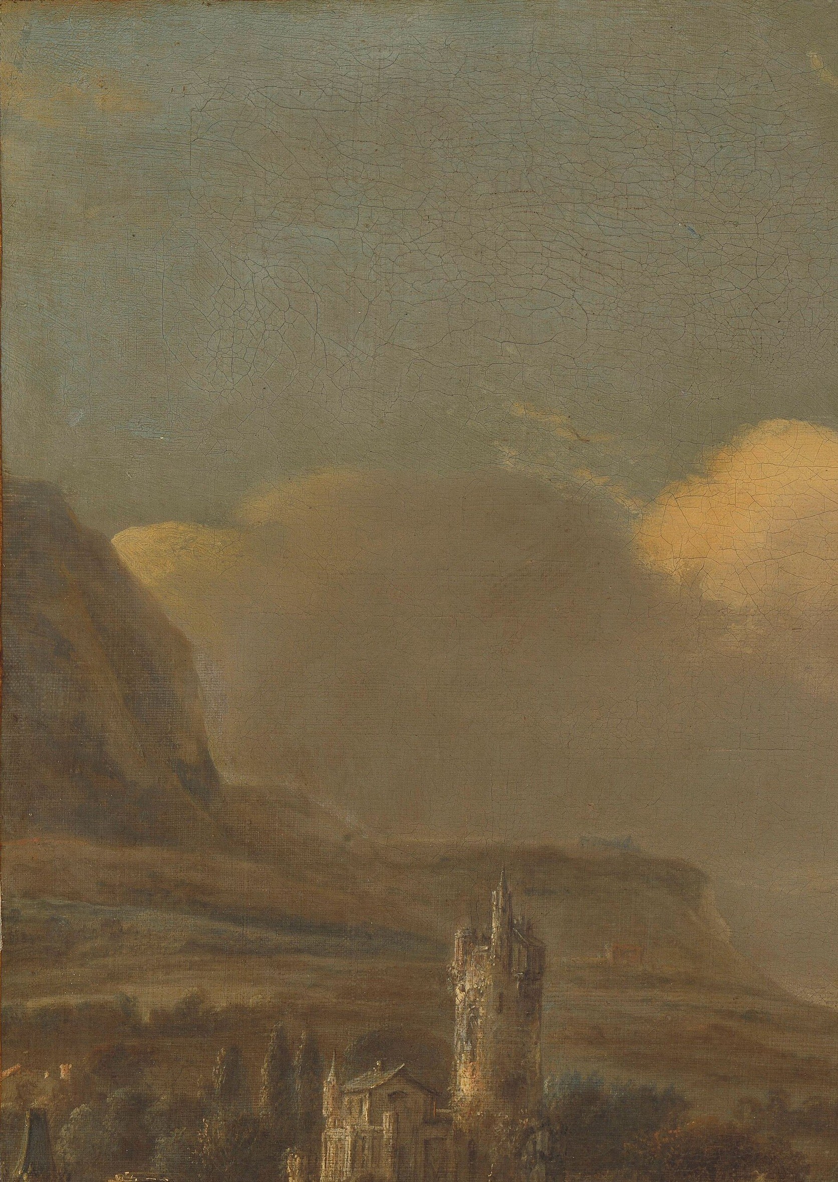 Distant mountains frame the scene.