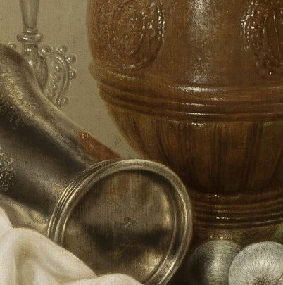He made this silver goblet gleam.