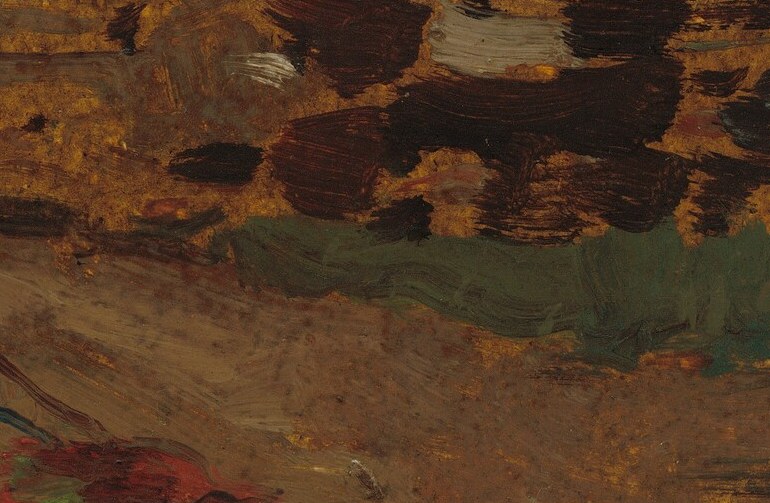 A baby rests nearby, part of this quiet scene.
