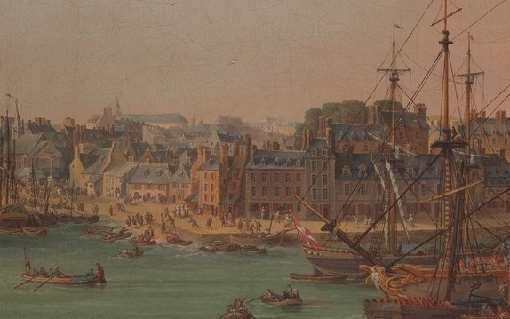 He painted a fleet you can measure power against. And a harbor you can nearly touch.