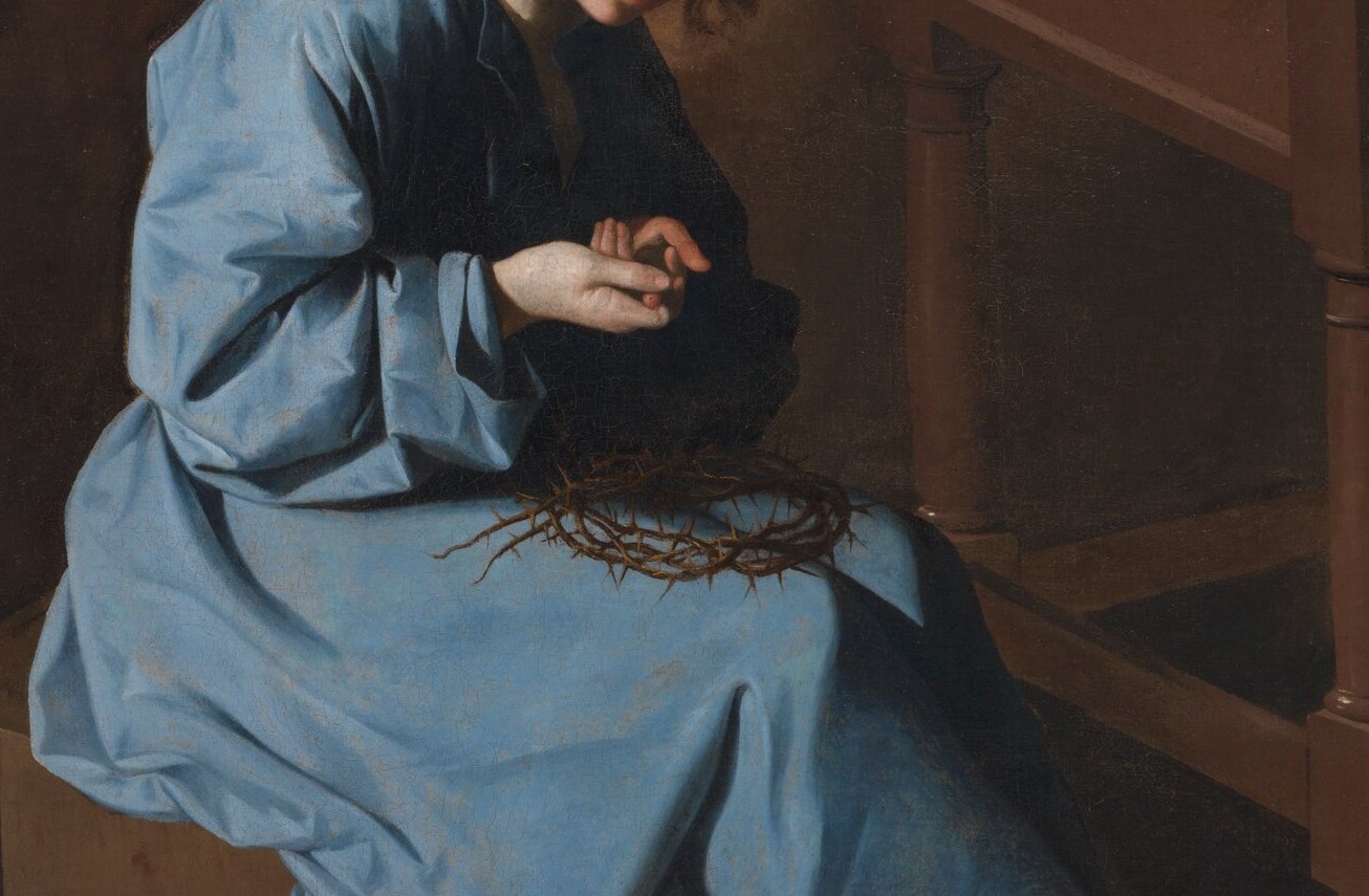 But he is weaving a crown of thorns.