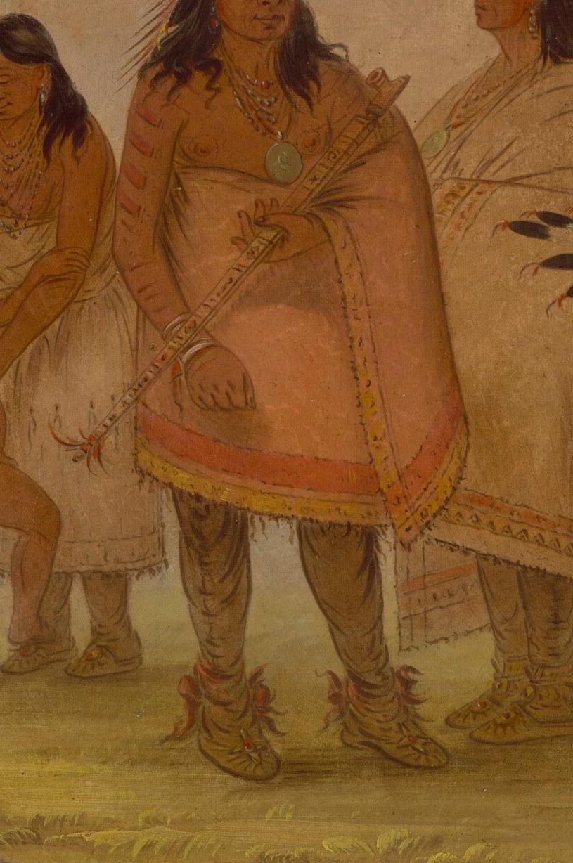 This painting shows figures from the Sioux tribe.
