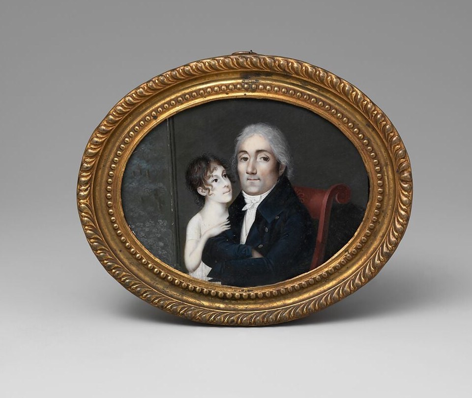 It's a watercolor miniature, painted on a sliver of ivory.