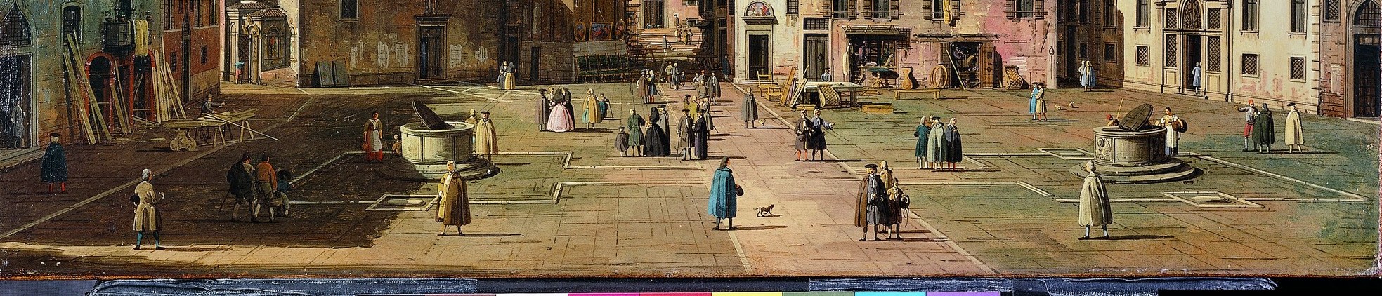 Scholars have used it to prove Canaletto traced this scene with a camera obscura.