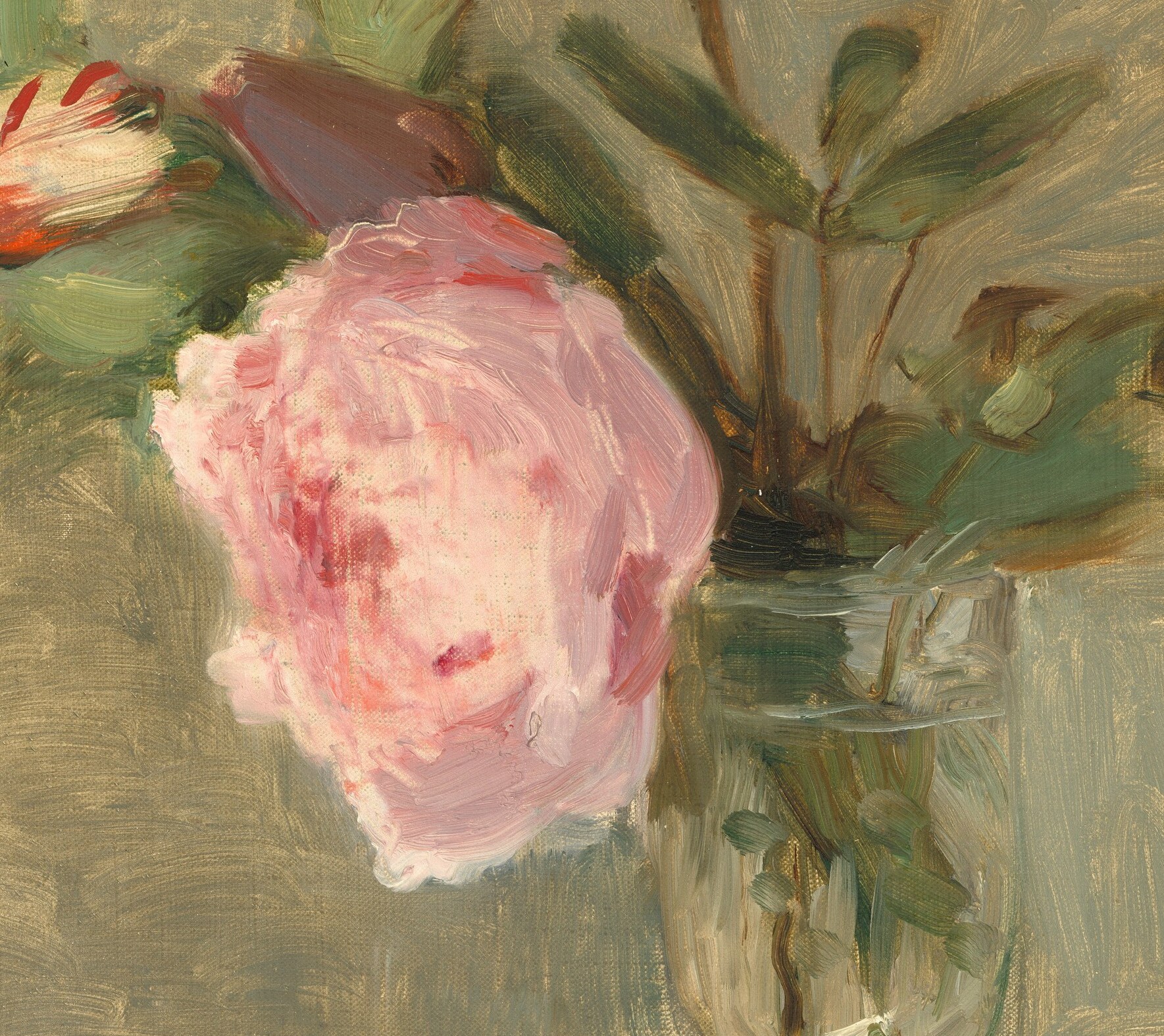 See how she builds the large peony from quick, loose strokes.