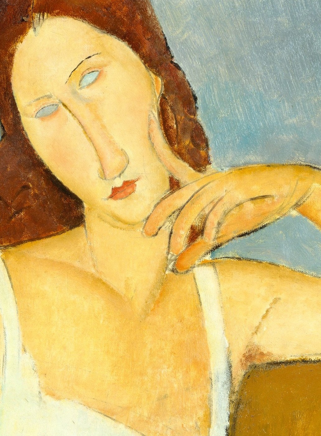 He painted her often, in his distinctive elongated style.