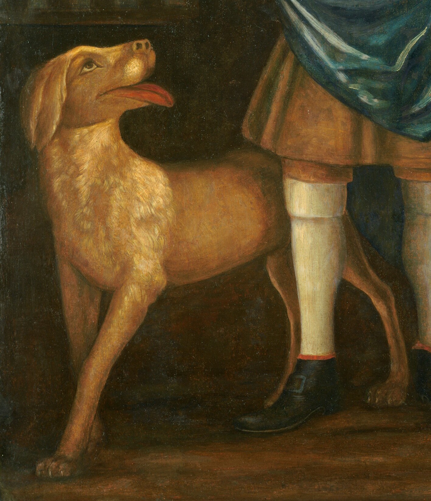 Even his hunting dog elevates him, a gentry status symbol.