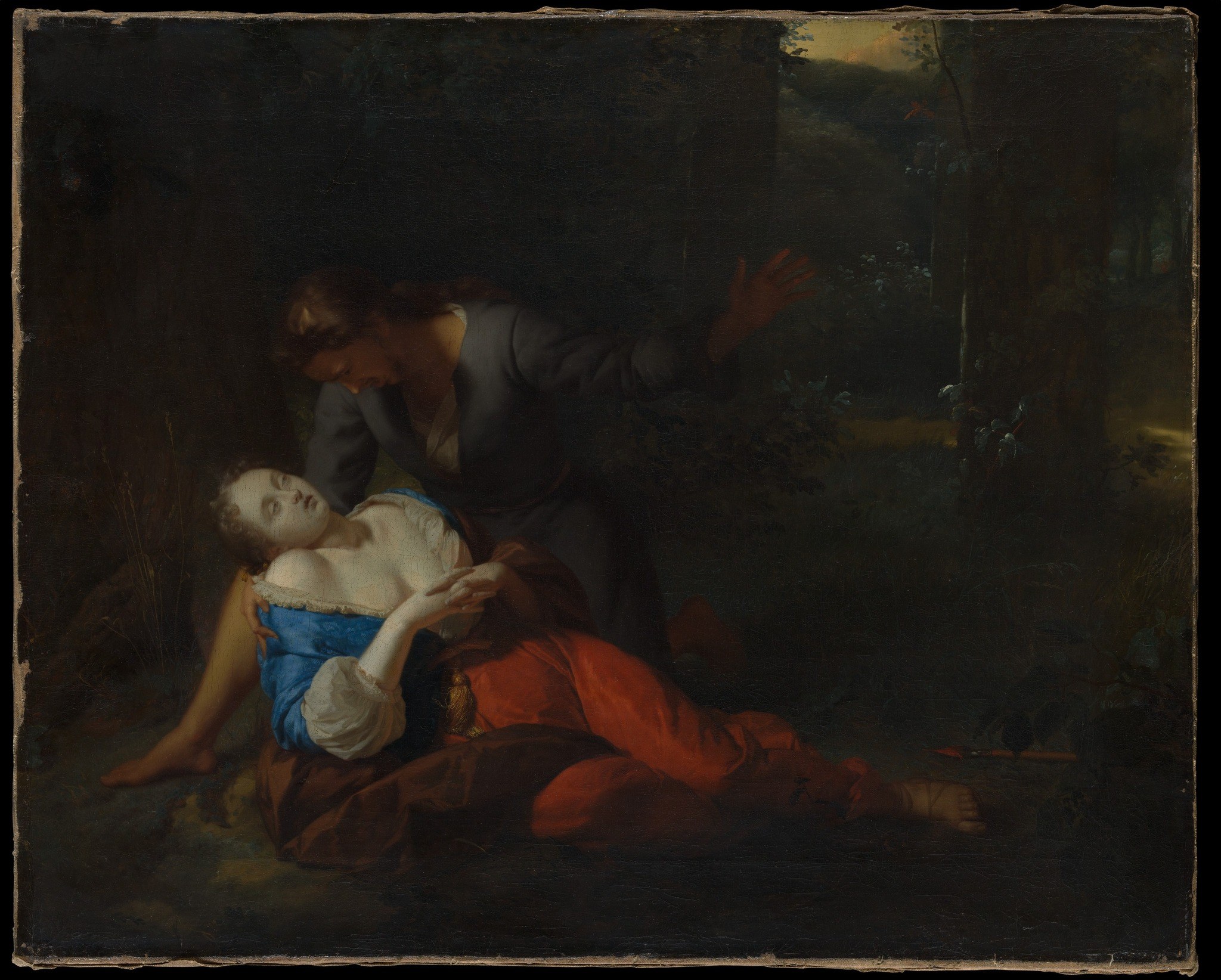 The artist, Godfried Schalcken, was famous for 'night scenes'.