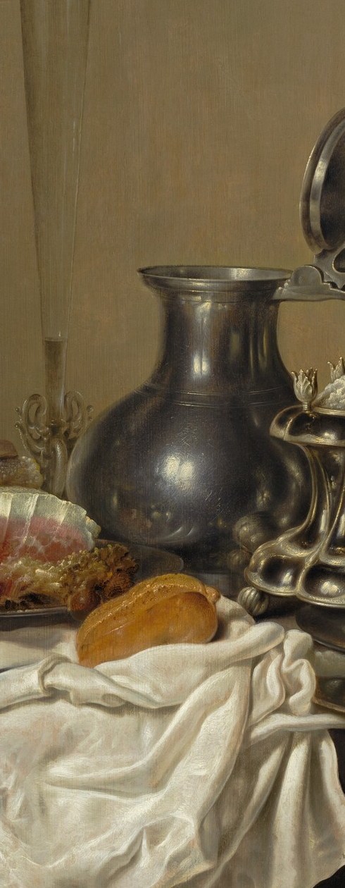 The matte grey surface carries muted reflections of surrounding objects , a deliberately harder technical challenge than the polished silver, showing range