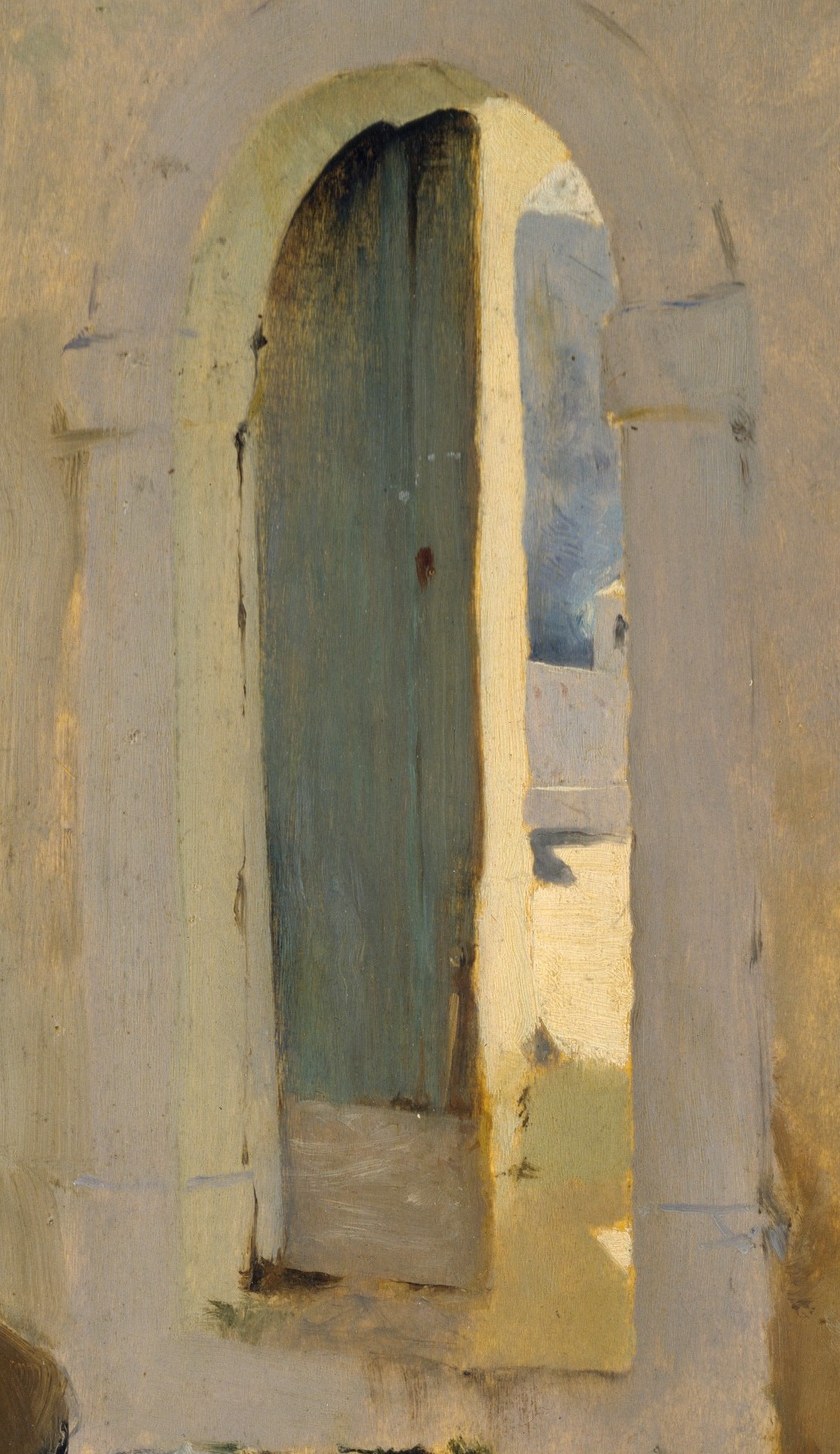 He painted this Moroccan doorway, devoid of people.