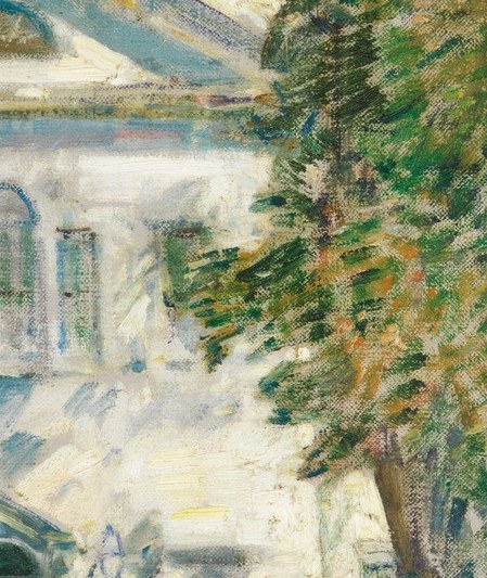 The artist captured light on foliage.
