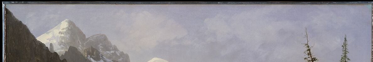 Loose, wet-looking strokes record rapid field observation; cloudier and less heroic than his finished panoramas, revealing the raw sketch voice Bierstadt kept private.