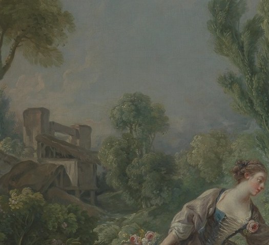 But Boucher painted this in 1768, deep in the reign of Louis XV.