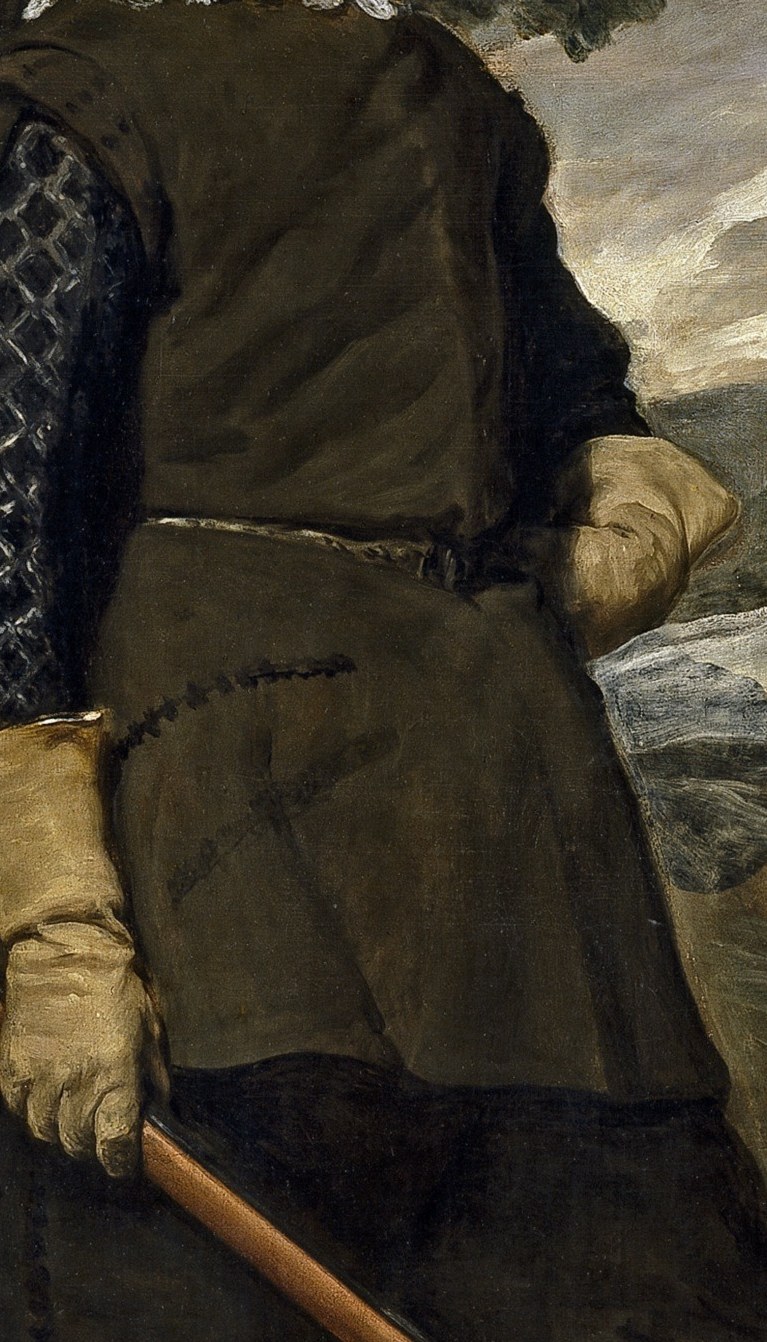 Look closely at his sleeve.