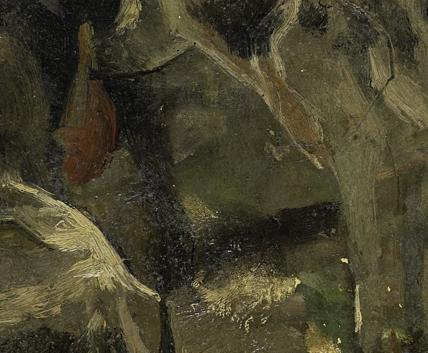 Light and shadow emerge from nothing but loaded paint.