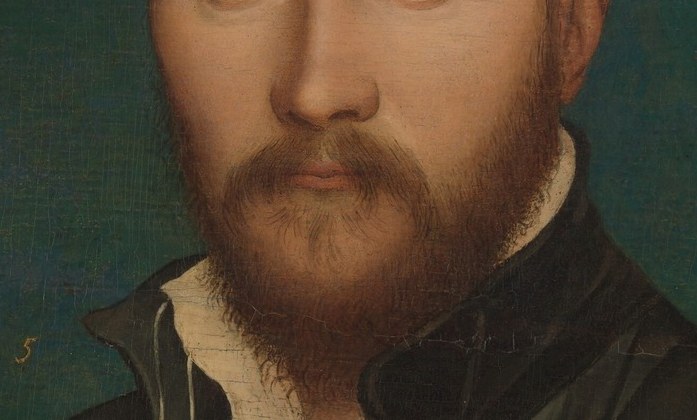 The detailed rendering of his beard and mustache adds to the realism and suggests a mature individual.