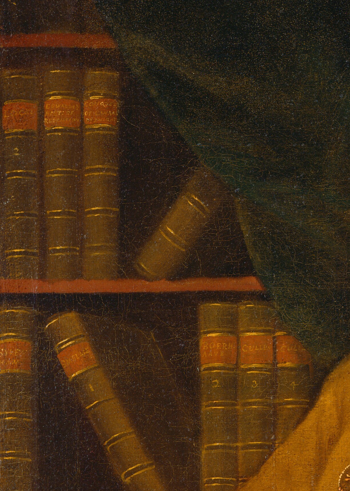 He was a scholar, surrounded by his vast library.