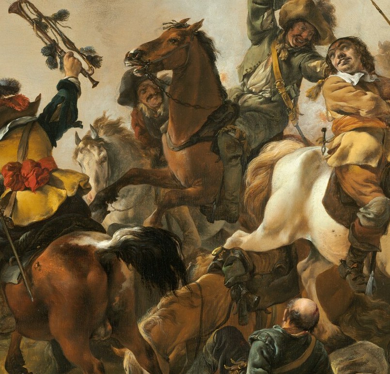 He captures the chaos of cavalry and infantry.