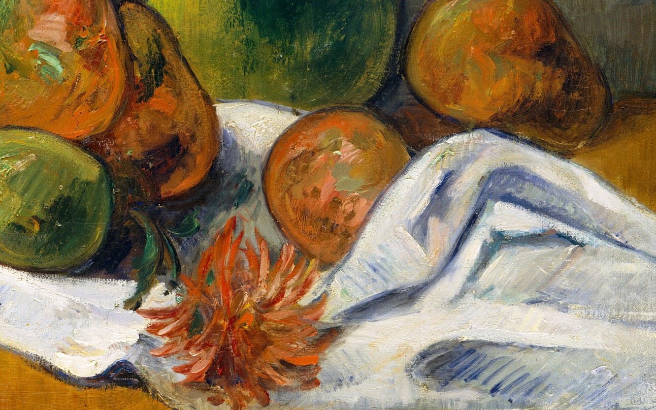 The fabric acts as a light reflector, and the loose calligraphic brushstrokes describing its folds are a miniature lesson in painterly economy.