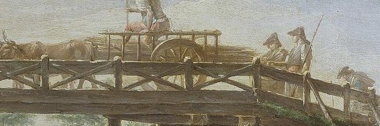 A new bridge spanned the Madrid canal.