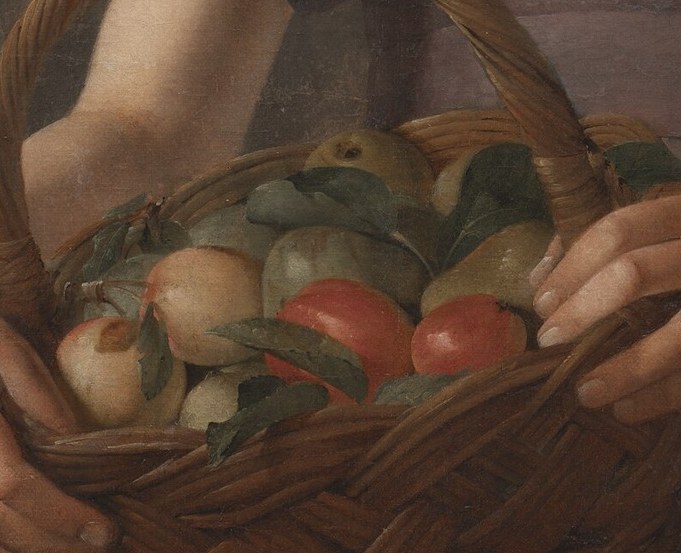 The soft light on the fruit makes them almost glow.