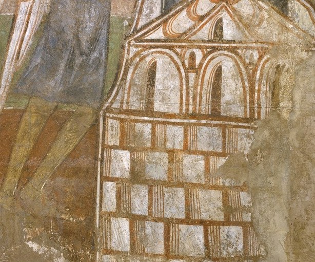 The frescoes were cut into sections and shipped to Boston.