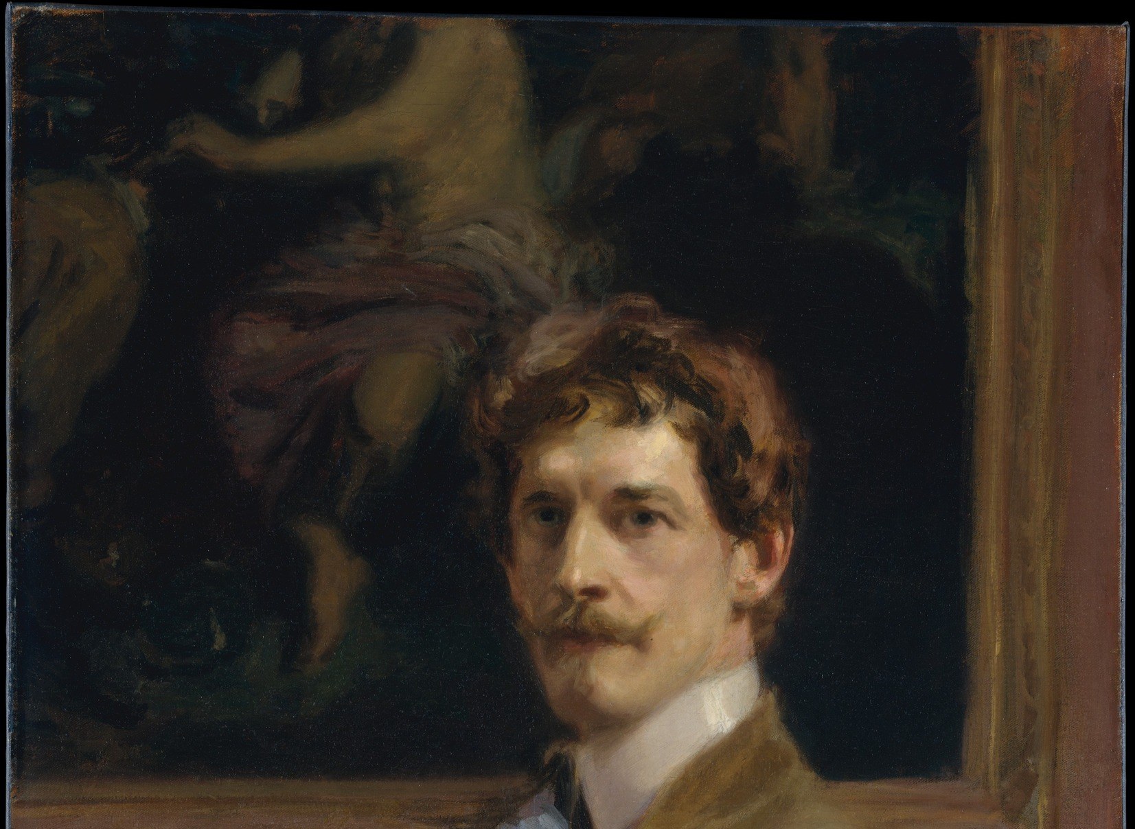 That thick paint across his forehead took years of effort most painters never face.