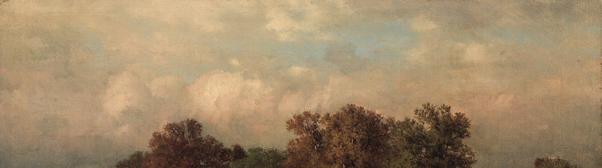 The interplay of light and shadow in the clouds creates a dynamic atmosphere, hinting at changing weather.