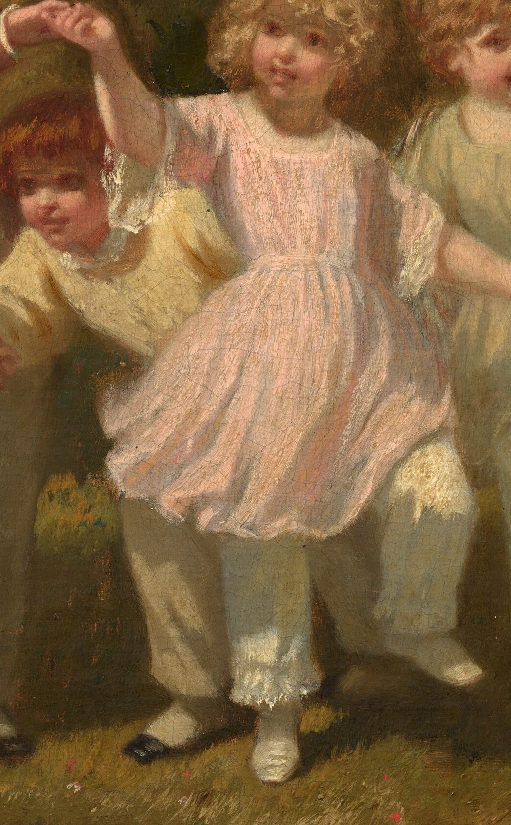 He captured childhood joy with careful, realistic brushwork.