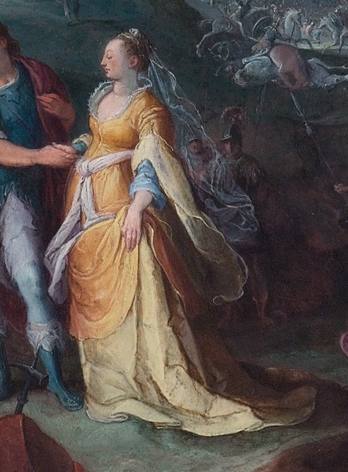 After the battle, he was offered a captive woman.