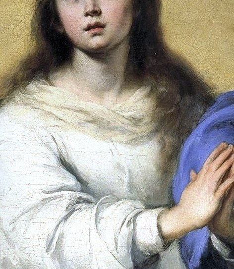 Mary ascends, but her gaze is not on us.